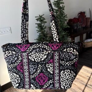 RARE Y2K Vintage Vera Bradley Black, Pink, and Gray Quilted Bag